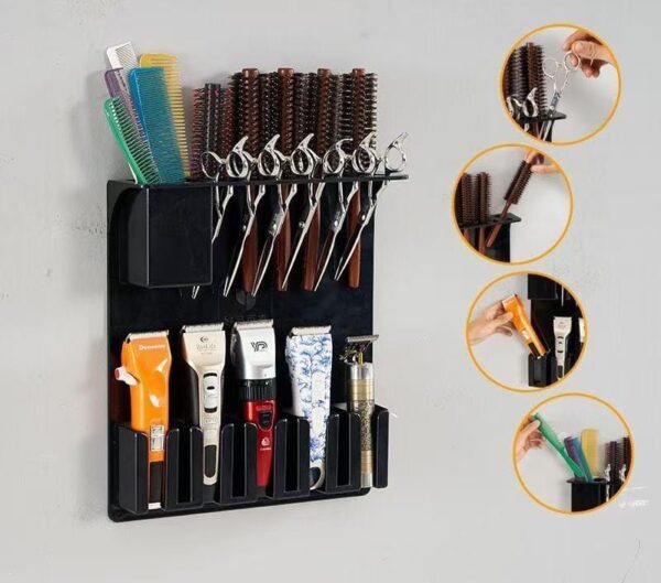 Wall Mount Hair Clipper & Scissor Holder